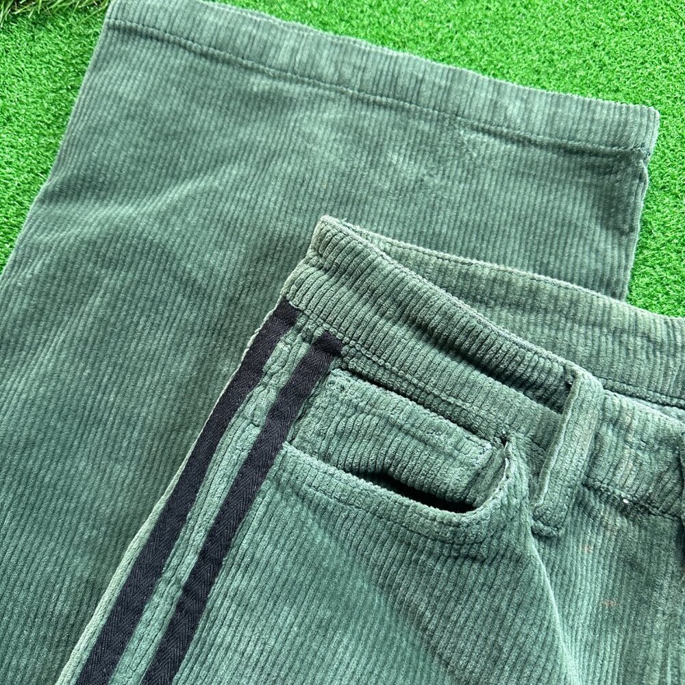 Joe's Jeans The Molly High Waist Flare Corduroy Striped Green Pants - 4 - Picture 3 of 7